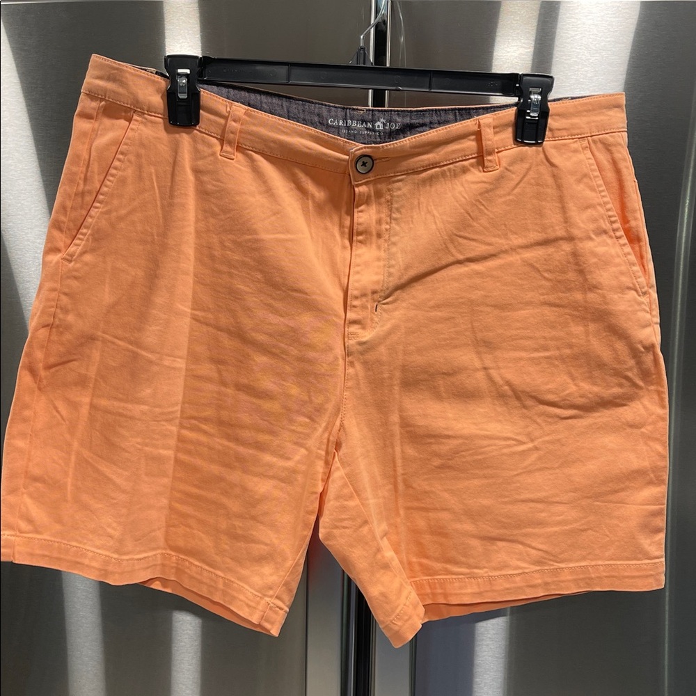Caribbean Joe Vibrant Orange Casual Shorts